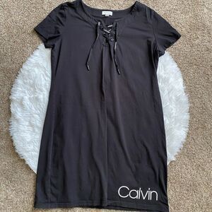 Calvin Klein Dress Black Womens Size Medium Large